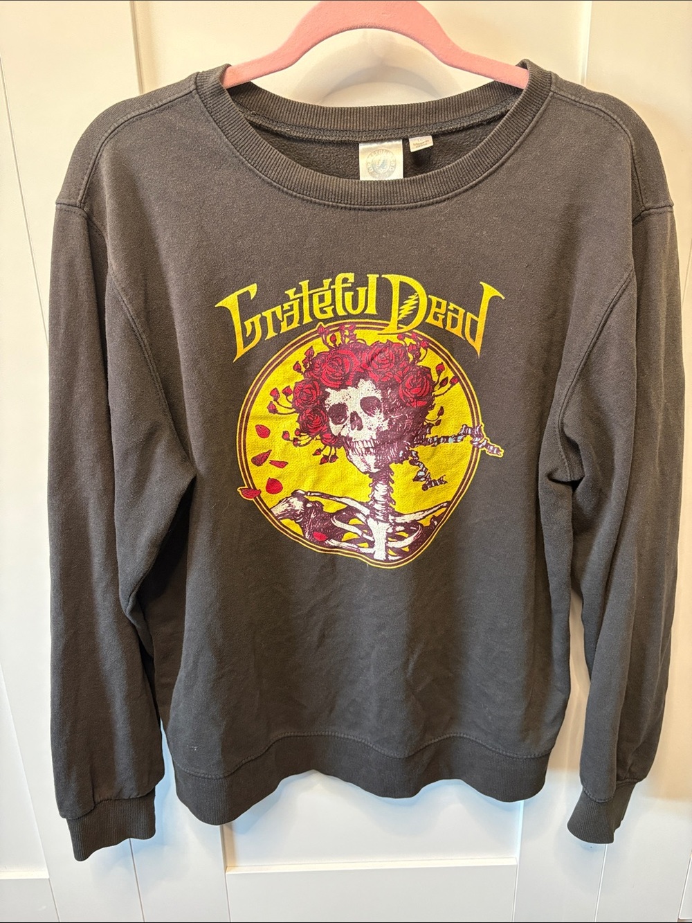 Grateful Dead Charcoal Crewneck Lightweight Sweatshirt - Unisex